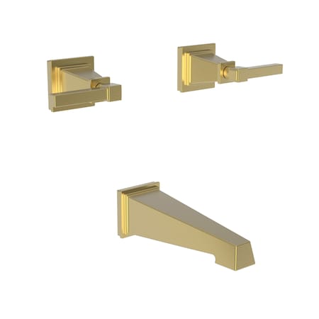 Newport Brass Tub Faucet, Satin Gold (PVD), Wall 3-3145-24S
